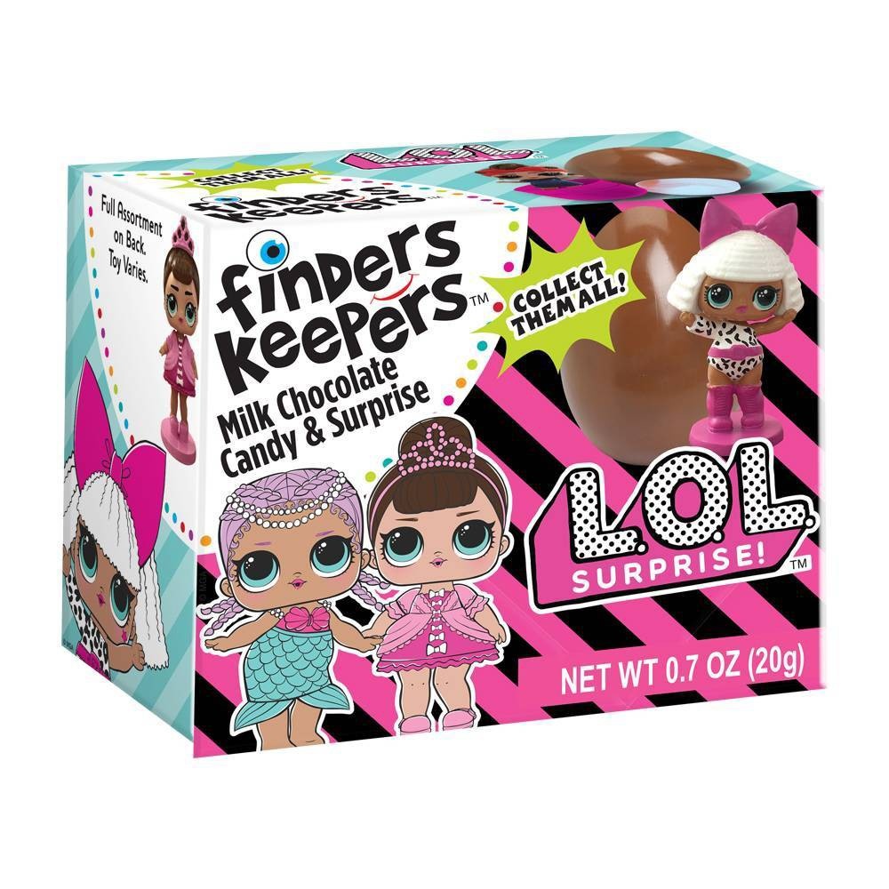 slide 2 of 3, Finders Keepers L.O.L. Milk Chocolate Candy Egg & Toy Surprise, 0.7 oz, 0.7 oz