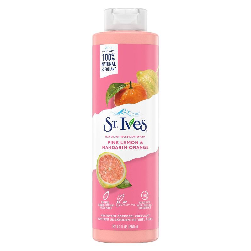 slide 1 of 7, St. Ives Pink Lemon & Mandarin Orange Plant-Based Natural Body Wash Soap - 22 fl oz, 22 fl oz