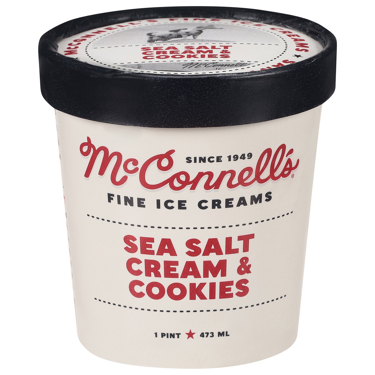 slide 1 of 11, McConnell's Fine Ice Creams Sea Salt Cream & Cookies Ice Cream 1 pt, 1 pint