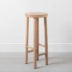 Hearth &amp; Hand w/Magnolia Furniture Shaker Drink Side Table - Natural - Hearth &amp; Hand™ with Magnolia: Rubberwood, Farmhouse Style, No Assembly Required