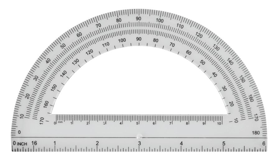 slide 3 of 5, Office Depot Semicircular 6'' Protractor, Clear, 6 in