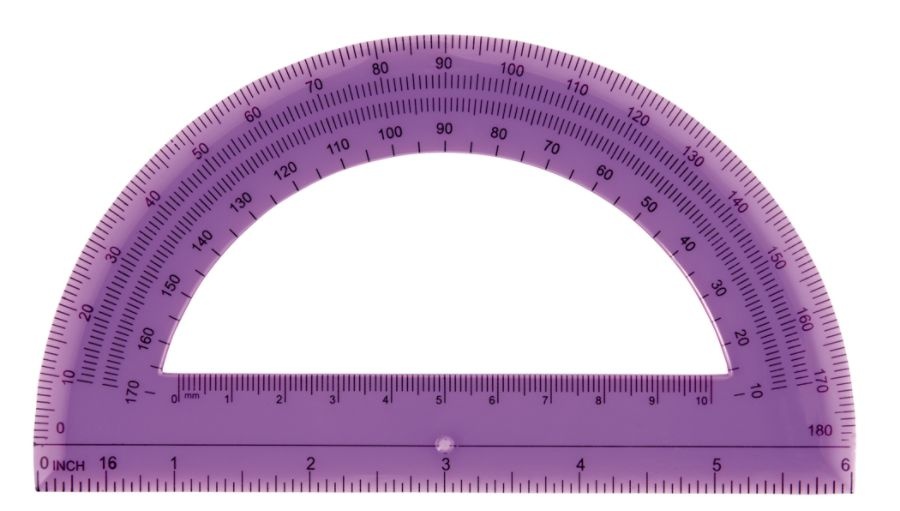 slide 5 of 5, Office Depot Semicircular 6'' Protractor, Clear, 6 in