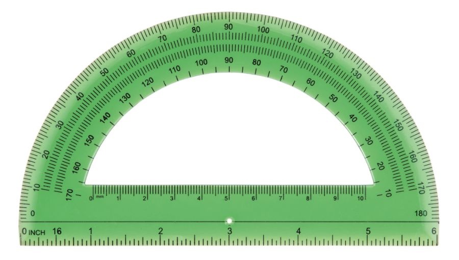 slide 4 of 5, Office Depot Semicircular 6'' Protractor, Clear, 6 in