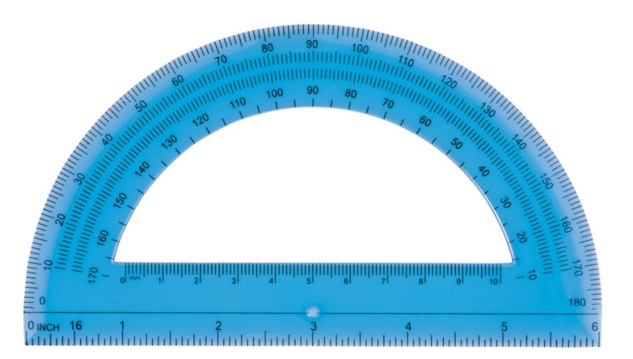 slide 2 of 5, Office Depot Semicircular 6'' Protractor, Clear, 6 in