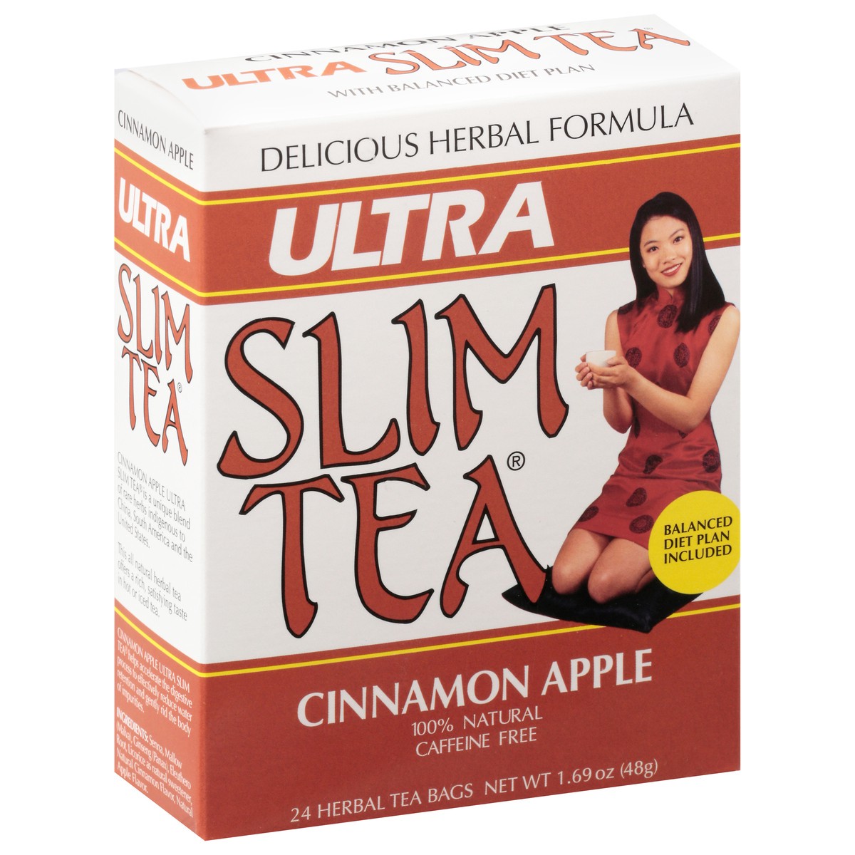 slide 8 of 10, Ultra Slim Tea Caffeine Free Cinnamon Apple Herbal Tea 24 Tea Bags - 24 ct, 24 ct