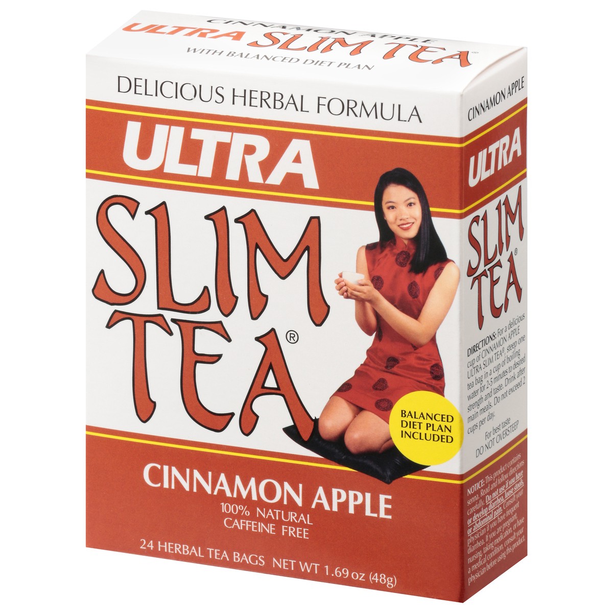 slide 4 of 10, Ultra Slim Tea Caffeine Free Cinnamon Apple Herbal Tea 24 Tea Bags - 24 ct, 24 ct