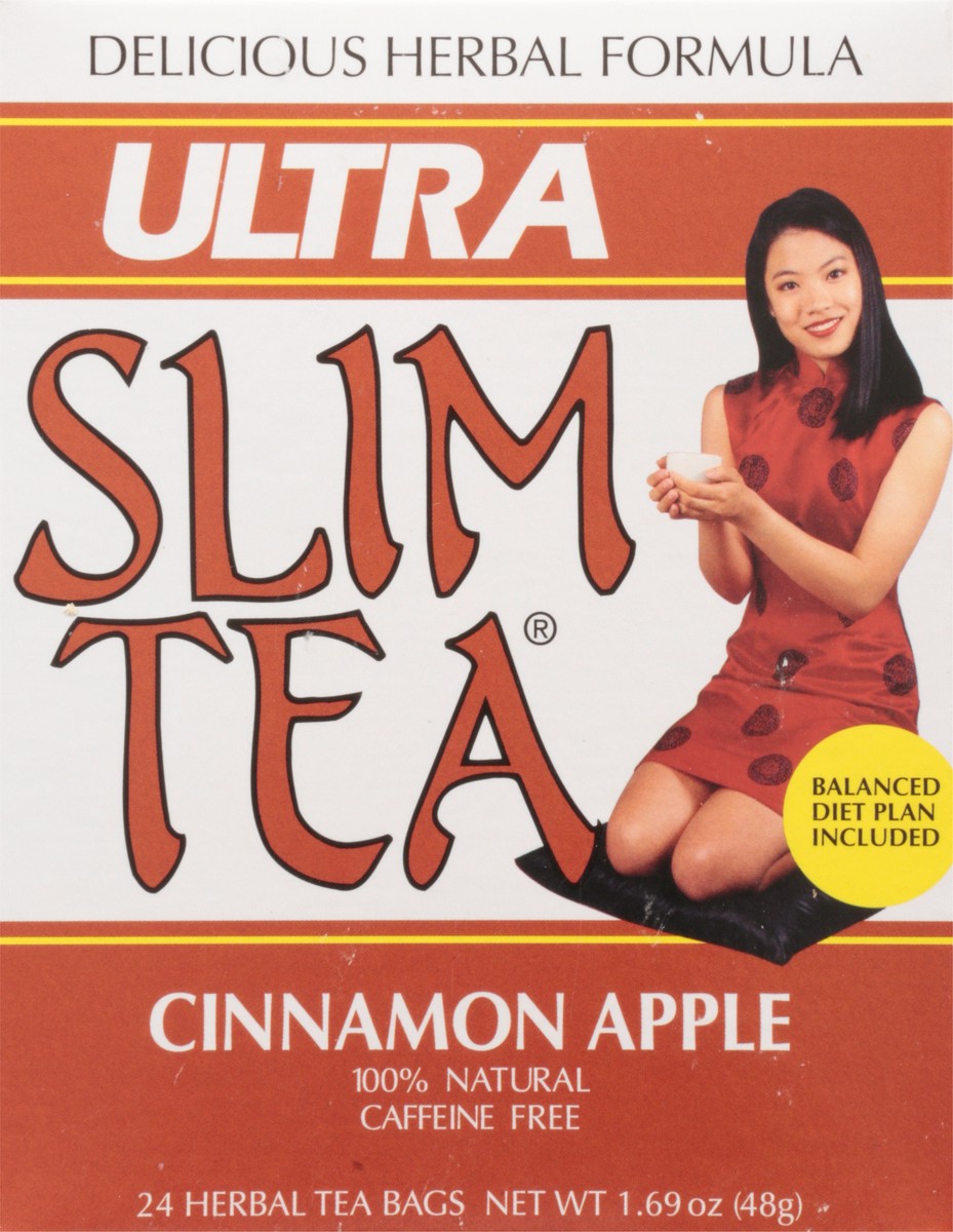 slide 9 of 10, Ultra Slim Tea Caffeine Free Cinnamon Apple Herbal Tea 24 Tea Bags - 24 ct, 24 ct
