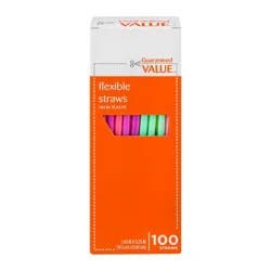 GIANT Straws Flexible Neon