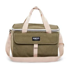 Igloo Nostalgia Lunch Sack - Olive: Insulated Polyester Canvas with Front Pocket