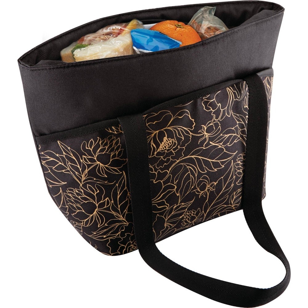 slide 4 of 5, Thermos Raya Lunch Tote - Gold Floral, 9 ct