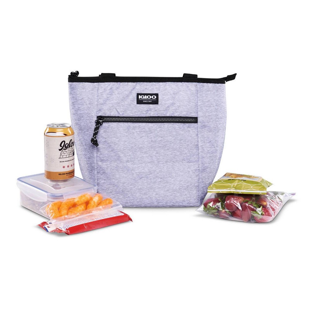 slide 2 of 13, Igloo Active 12 Can Lunch Tote - Heather Gray/Black, 12 ct