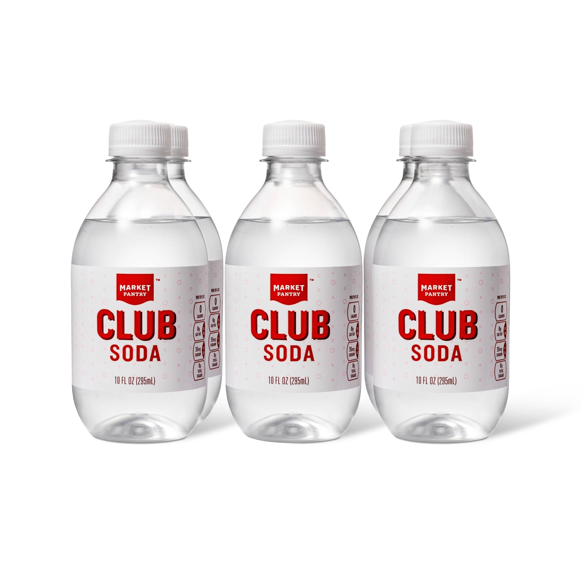 slide 1 of 3, Club Soda - 6pk/10 fl oz - Market Pantry, 6 ct; 10 fl oz