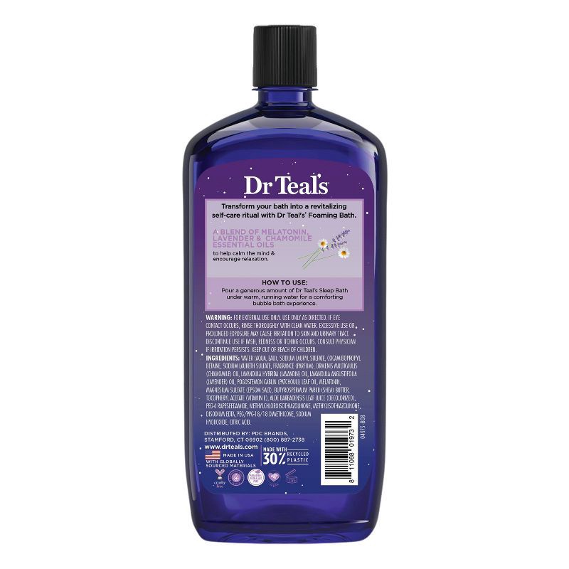 slide 2 of 7, Dr Teal's Sleep Foaming Bath with Melatonin & Essential Oils - 34 fl oz, 34 fl oz