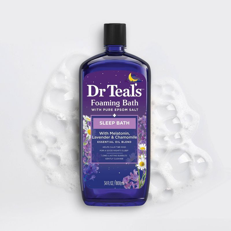 slide 3 of 7, Dr Teal's Sleep Foaming Bath with Melatonin & Essential Oils - 34 fl oz, 34 fl oz