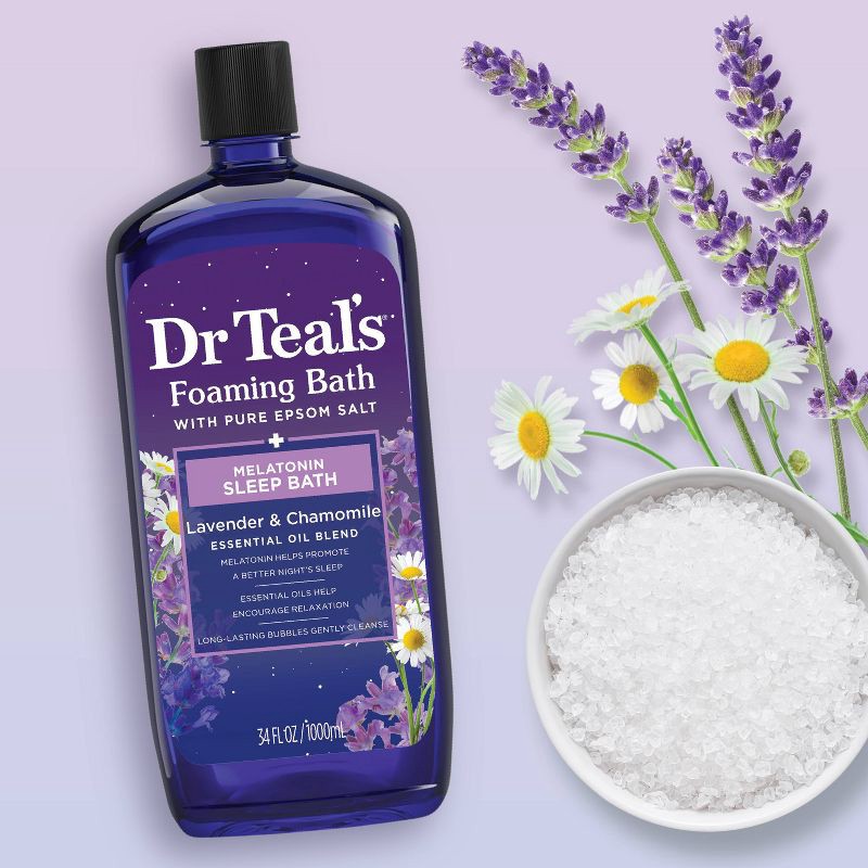 slide 5 of 7, Dr Teal's Sleep Foaming Bath with Melatonin & Essential Oils - 34 fl oz, 34 fl oz