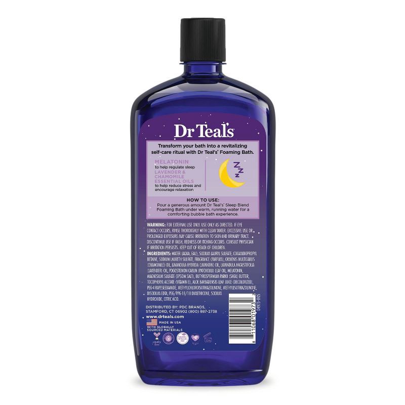 slide 6 of 7, Dr Teal's Sleep Foaming Bath with Melatonin & Essential Oils - 34 fl oz, 34 fl oz