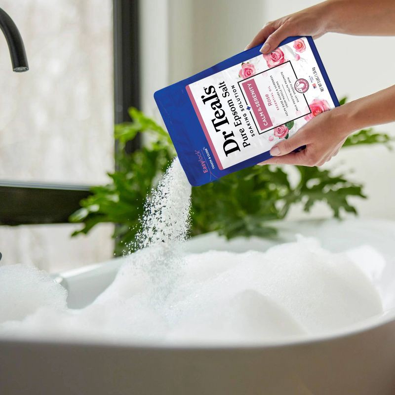 slide 3 of 6, Dr Teal's Calm & Serenity Rose Pure Epsom Bath Salt - 3lb, 3 lb