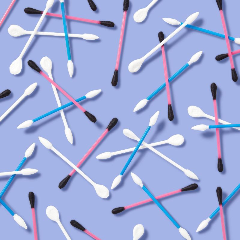 slide 2 of 3, Cosmetic Cotton Swab Combo Pack - 385ct - up&up™, 385 ct