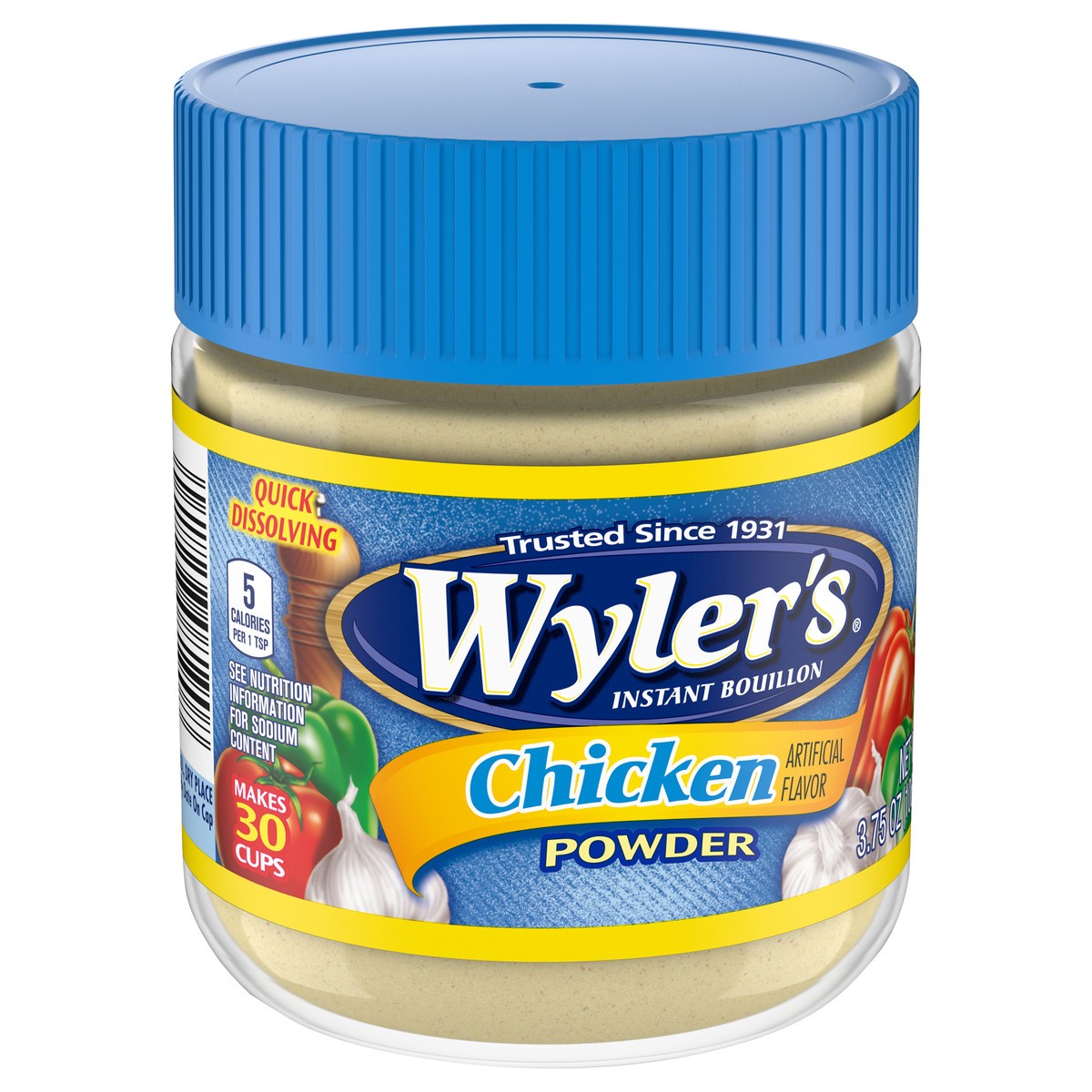 slide 8 of 9, Wyler's Instant Bouillon Chicken Flavored Powder, 3.75 oz Jar, 3.75 oz