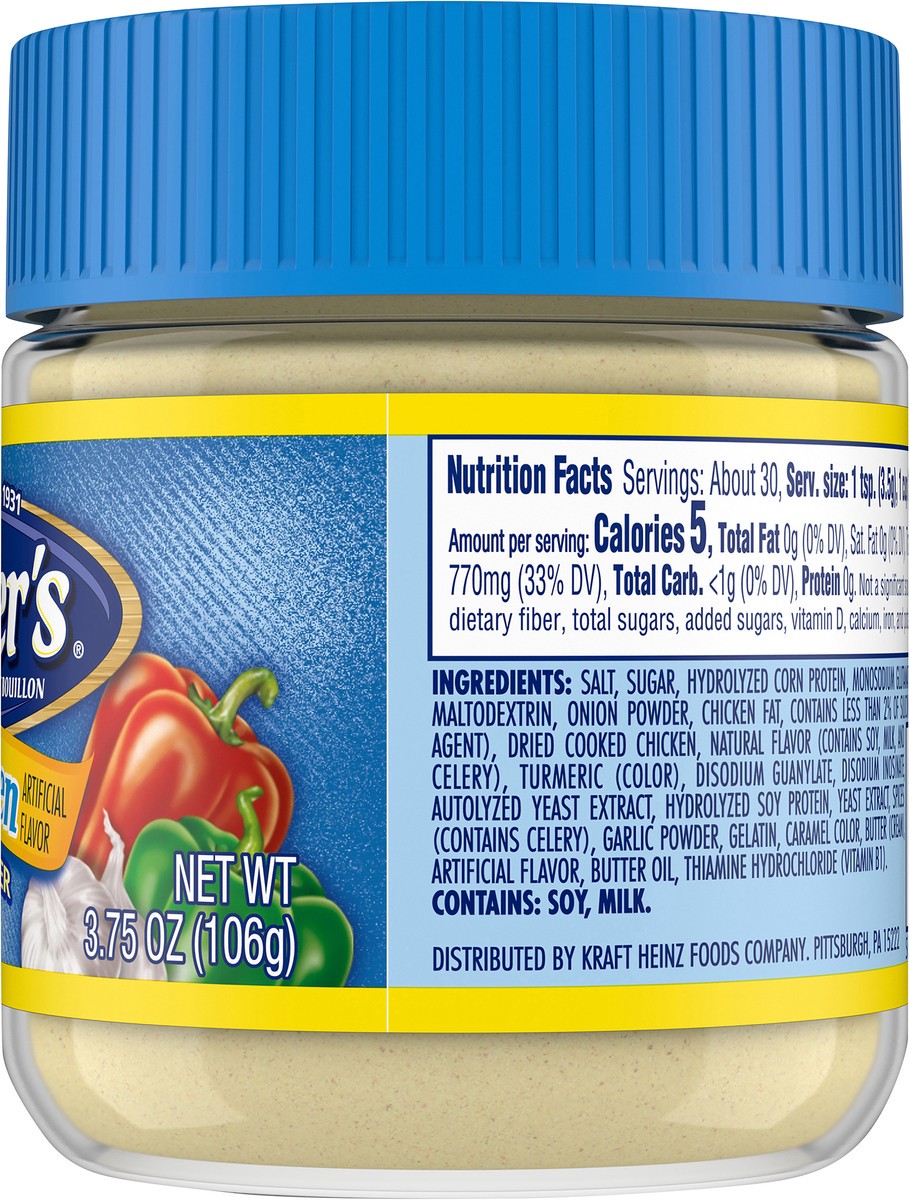 slide 4 of 9, Wyler's Instant Bouillon Chicken Flavored Powder, 3.75 oz Jar, 3.75 oz