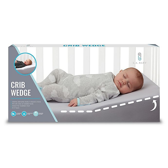 slide 2 of 7, LA Baby Universal Crib Wedge - White, 1 ct