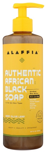 slide 1 of 1, Alaffia African Black Soap Hemp Olive, 16 fl oz