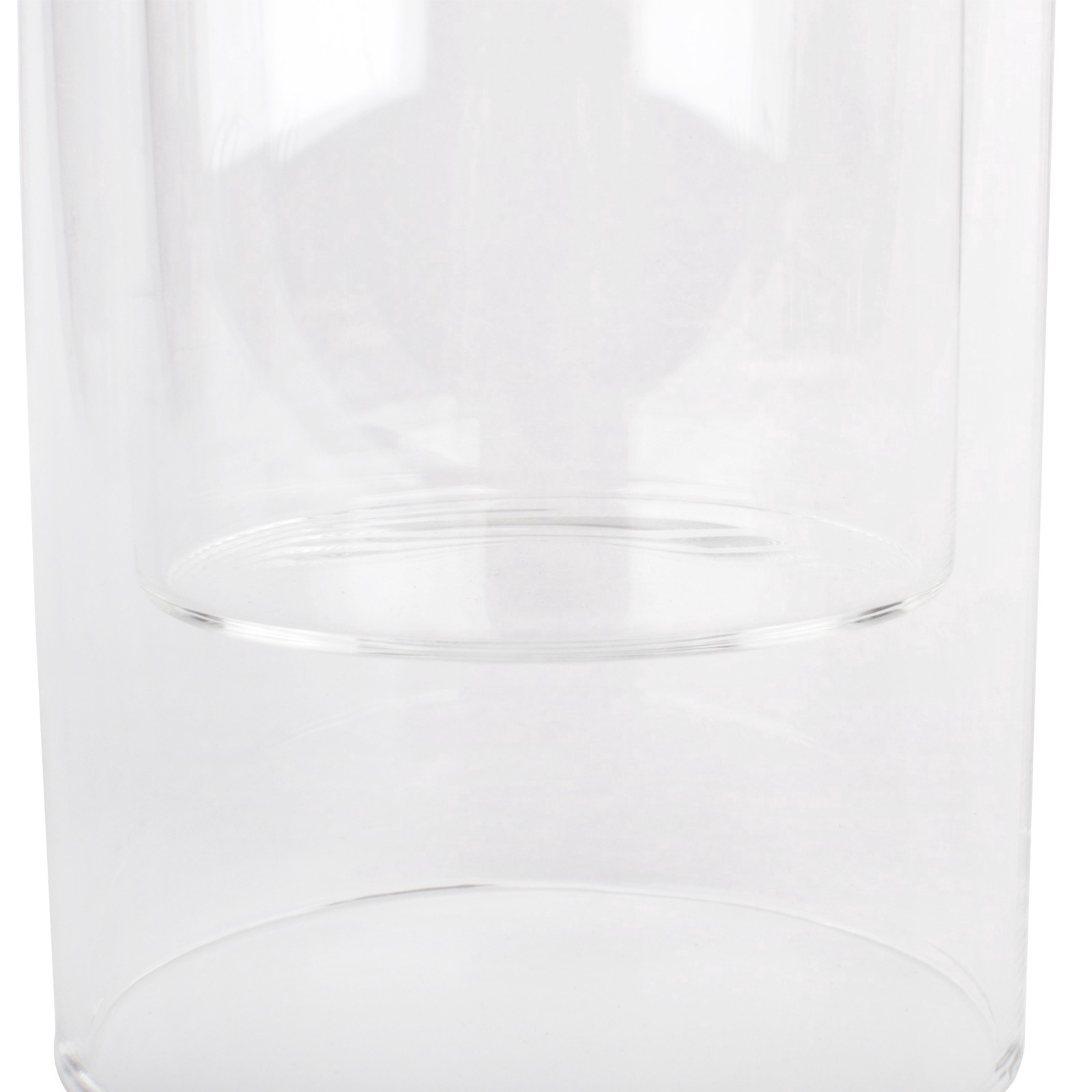 slide 3 of 3, 6" Clear Glass Dual Cylinder Candle Holder By Ashland, 3.15 in x 5.91 in