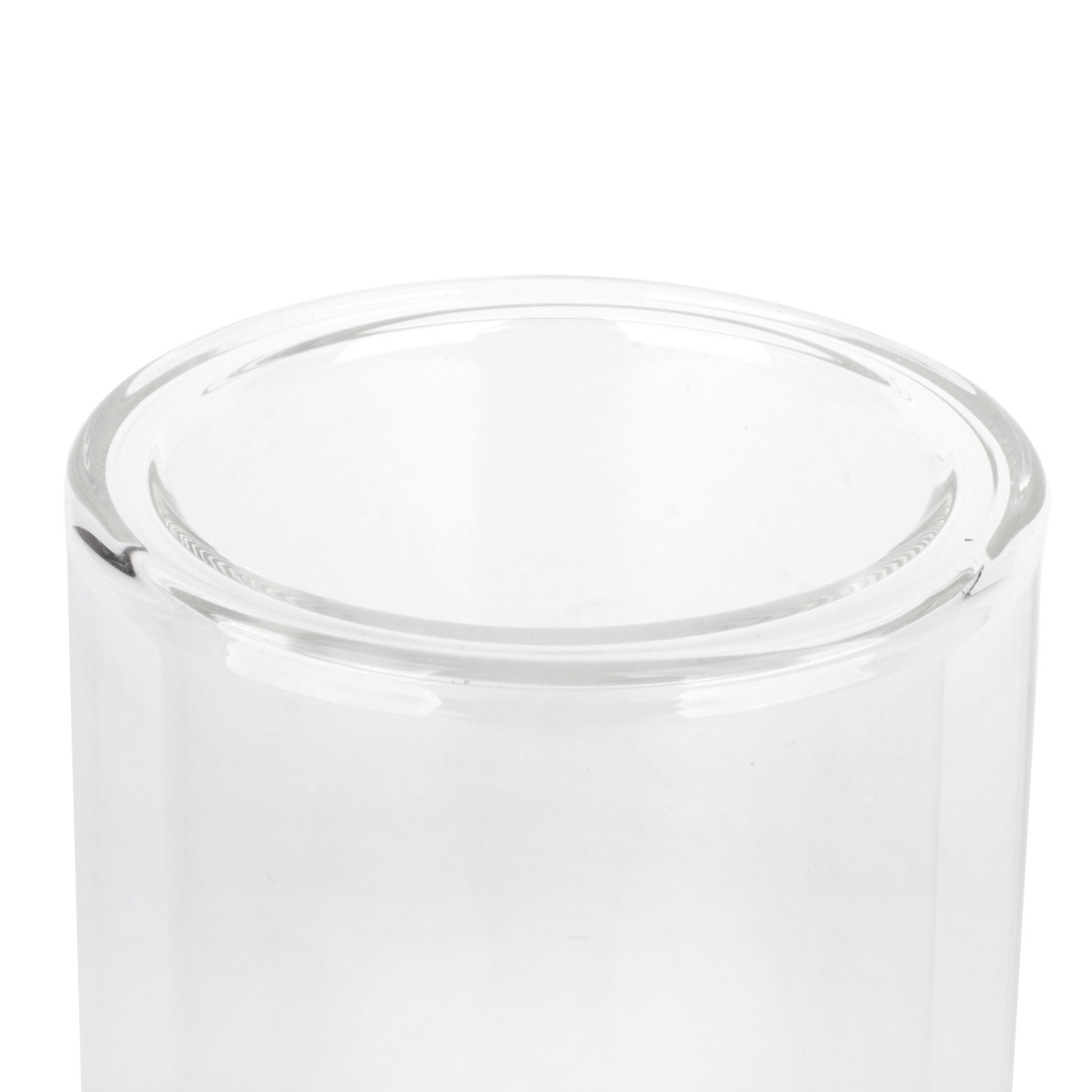 slide 2 of 3, 6" Clear Glass Dual Cylinder Candle Holder By Ashland, 3.15 in x 5.91 in