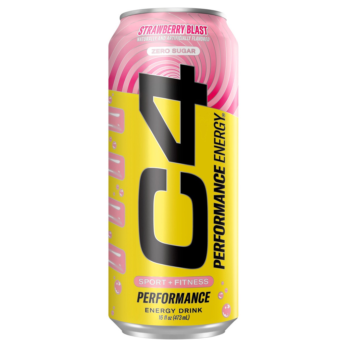 slide 1 of 9, C4 Sport Performance Strawberry Blast Energy Drink, 16 fl oz can, 16 fl oz