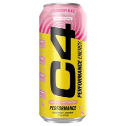 C4 Sport Performance Strawberry Blast Energy Drink, 16 fl oz can