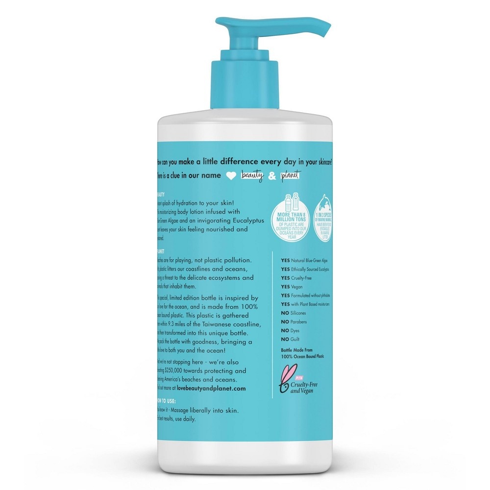 slide 3 of 5, Love Beauty and Planet Algae & Eucalyptus Marine Hydration Body Lotion, 13.5 fl oz