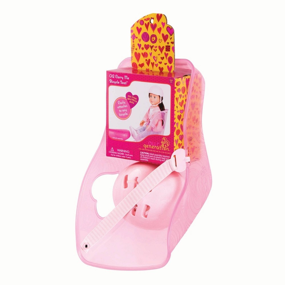 slide 3 of 3, Our Generation Carry Me Bicycle Seat for 18" Dolls - Pink, 1 ct