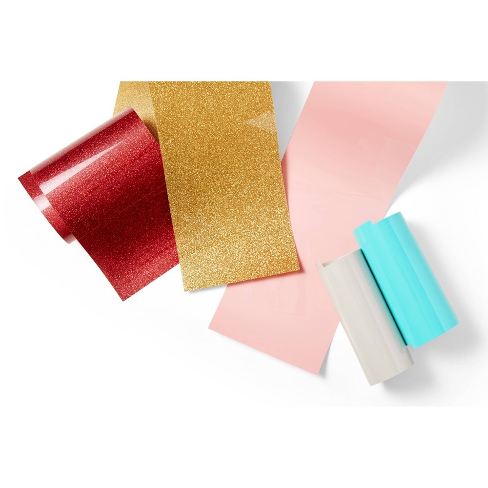 slide 6 of 6, Cricut Joy Glitter Smart Iron-On Red, 1 ct