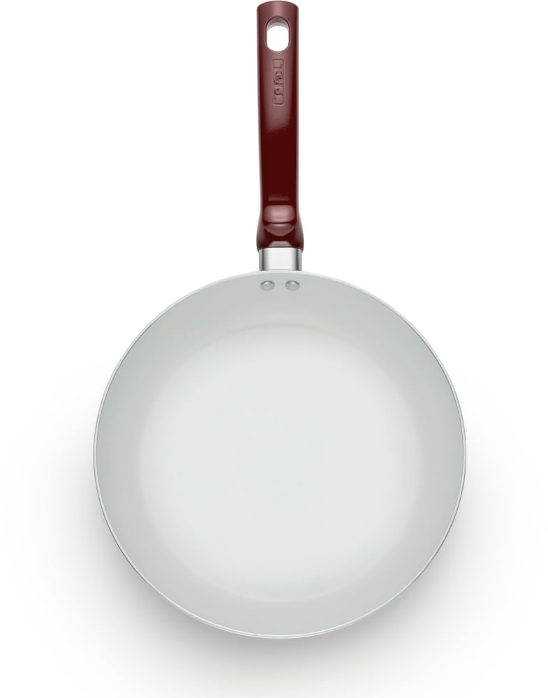 slide 1 of 1, T-fal Ceramic Chef Frying Pan - Red, 10 in