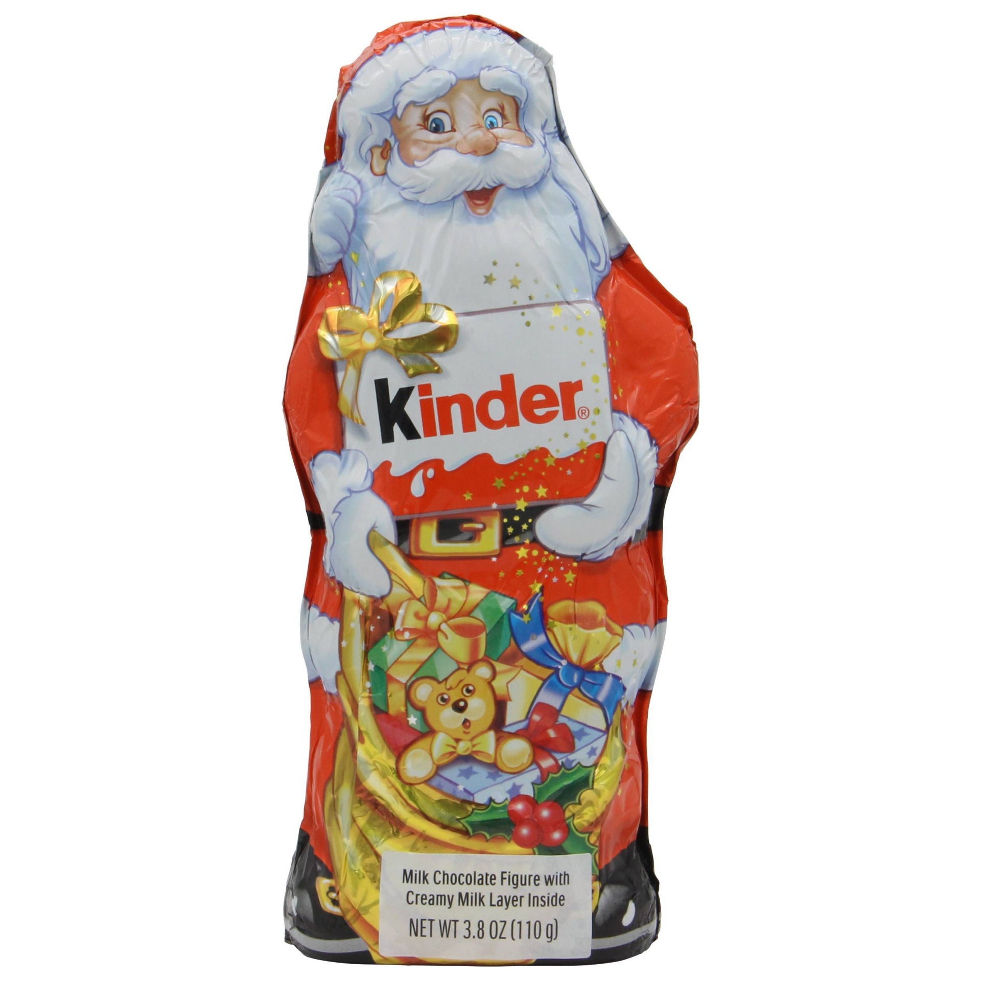 slide 1 of 1, Kinder Holiday Santa Chocolate Figure, 3.8 oz