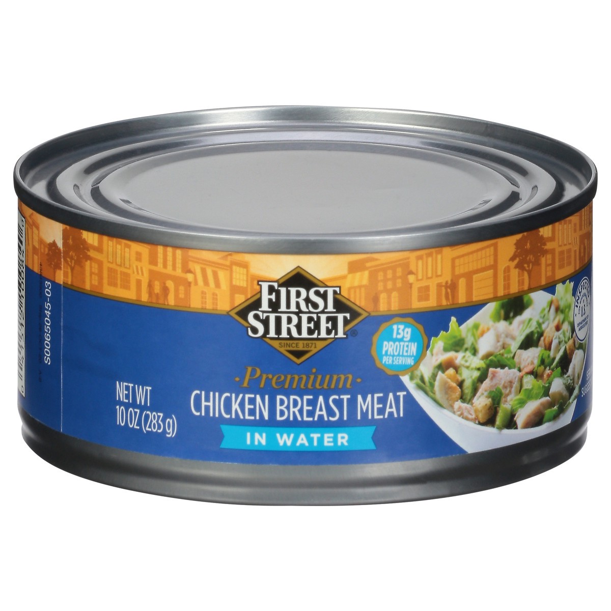 slide 1 of 6, First Street Premium Chunk Chicken Breast - 10 oz, 10 oz