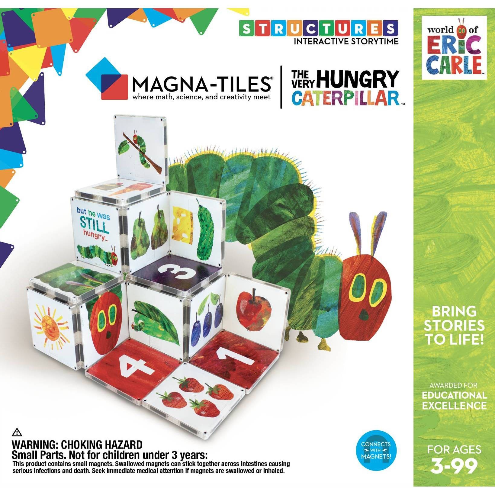 slide 1 of 5, Magna-Tiles Eric Carle Very Hungry Caterpillar, 1 ct