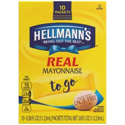 Hellmann's To Go Packets Real Mayonnaise