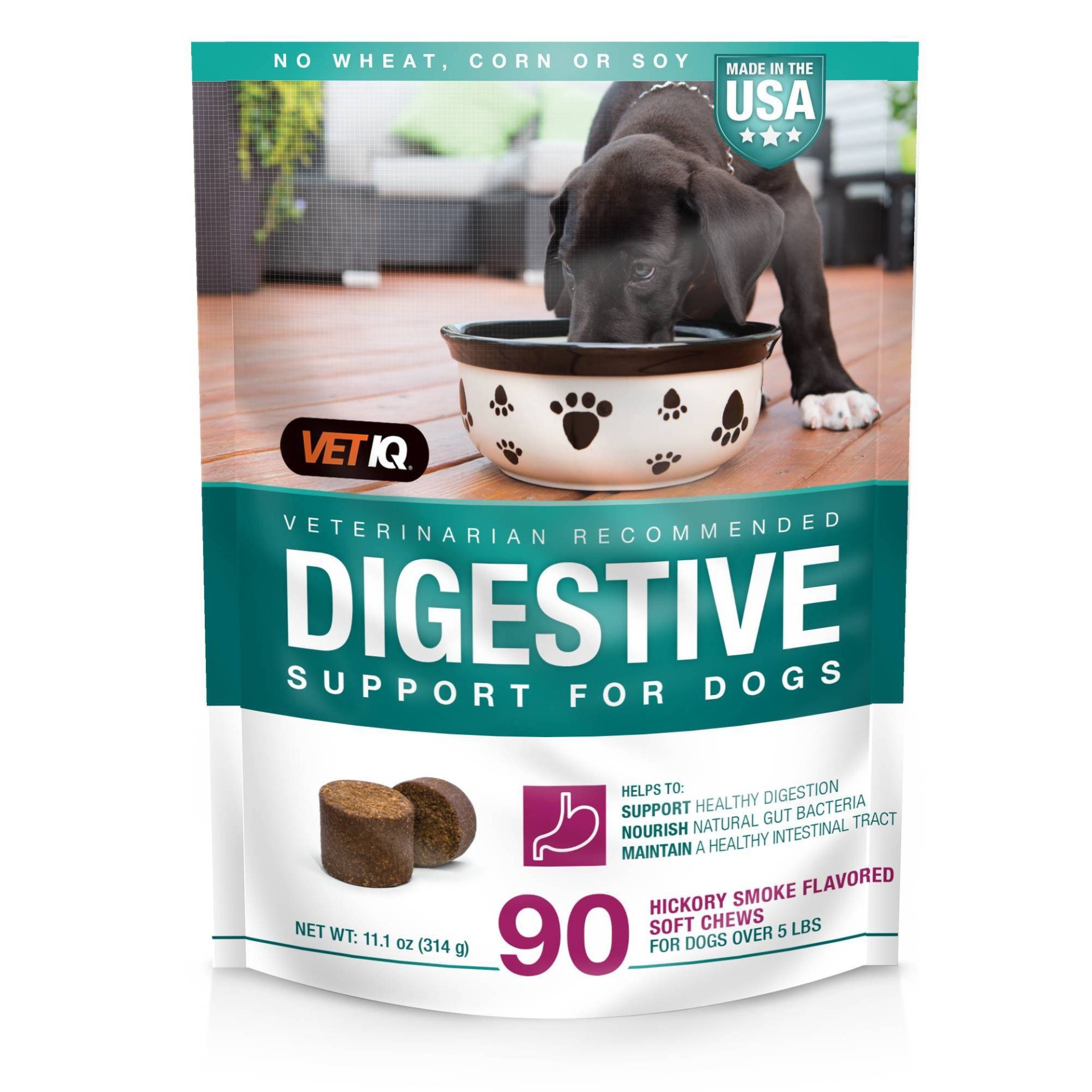 slide 1 of 2, VetIQ Digestive Chewable Supplement For Dogs - Smoked Flavor - 90ct, 90 ct