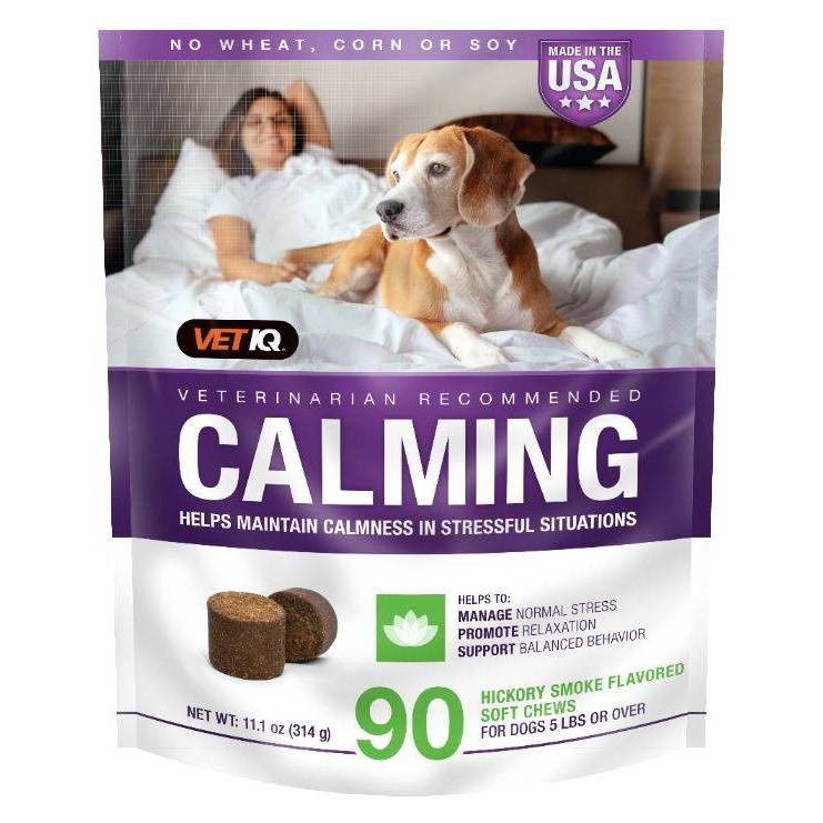 slide 1 of 2, VetIQ Calming Chewable Supplement For Dogs - Smoked Flavor - 90ct, 90 ct