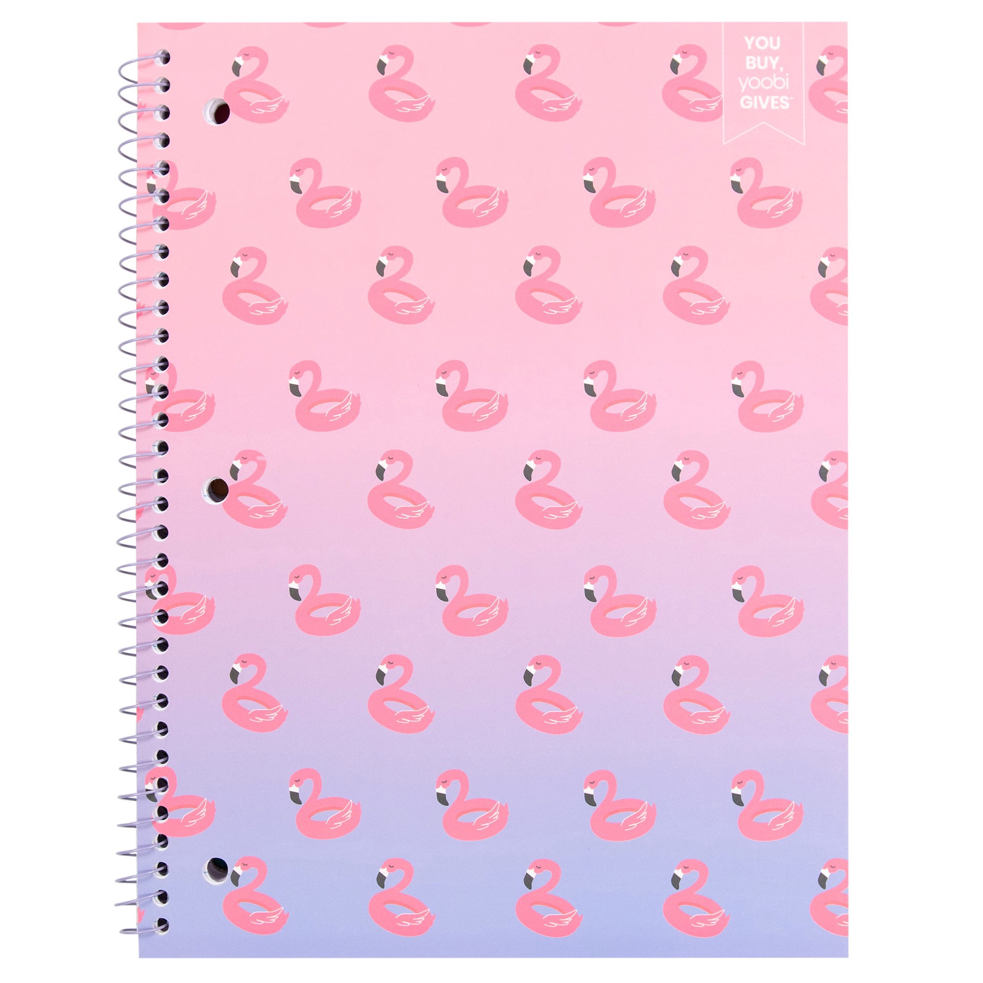 slide 2 of 3, Yoobi Flamingo Spiral Notebook, 8 x 10.5 in, 1 Subject, 1 ct