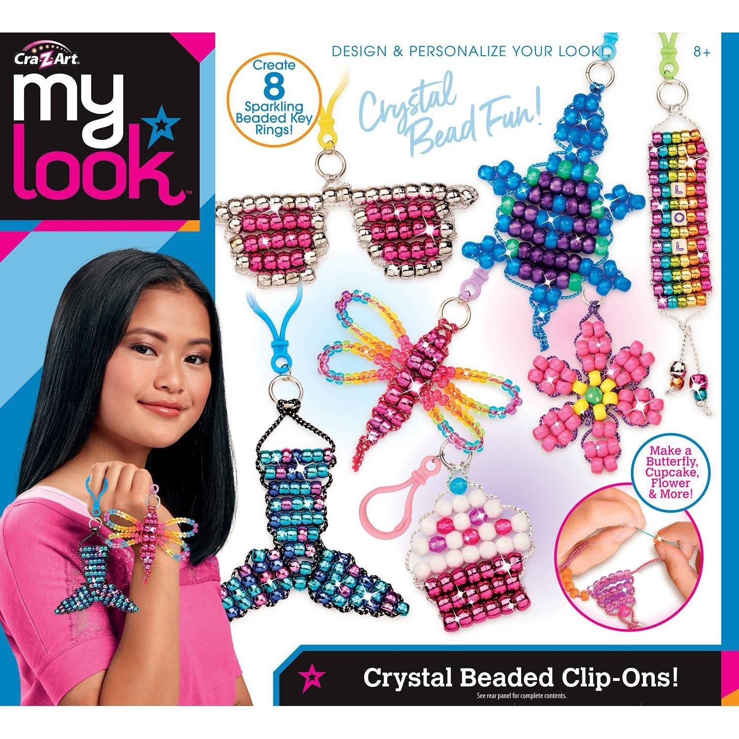 slide 1 of 5, Cra-Z Art My Look Crystal Beaded Clip-Ons, 1 ct