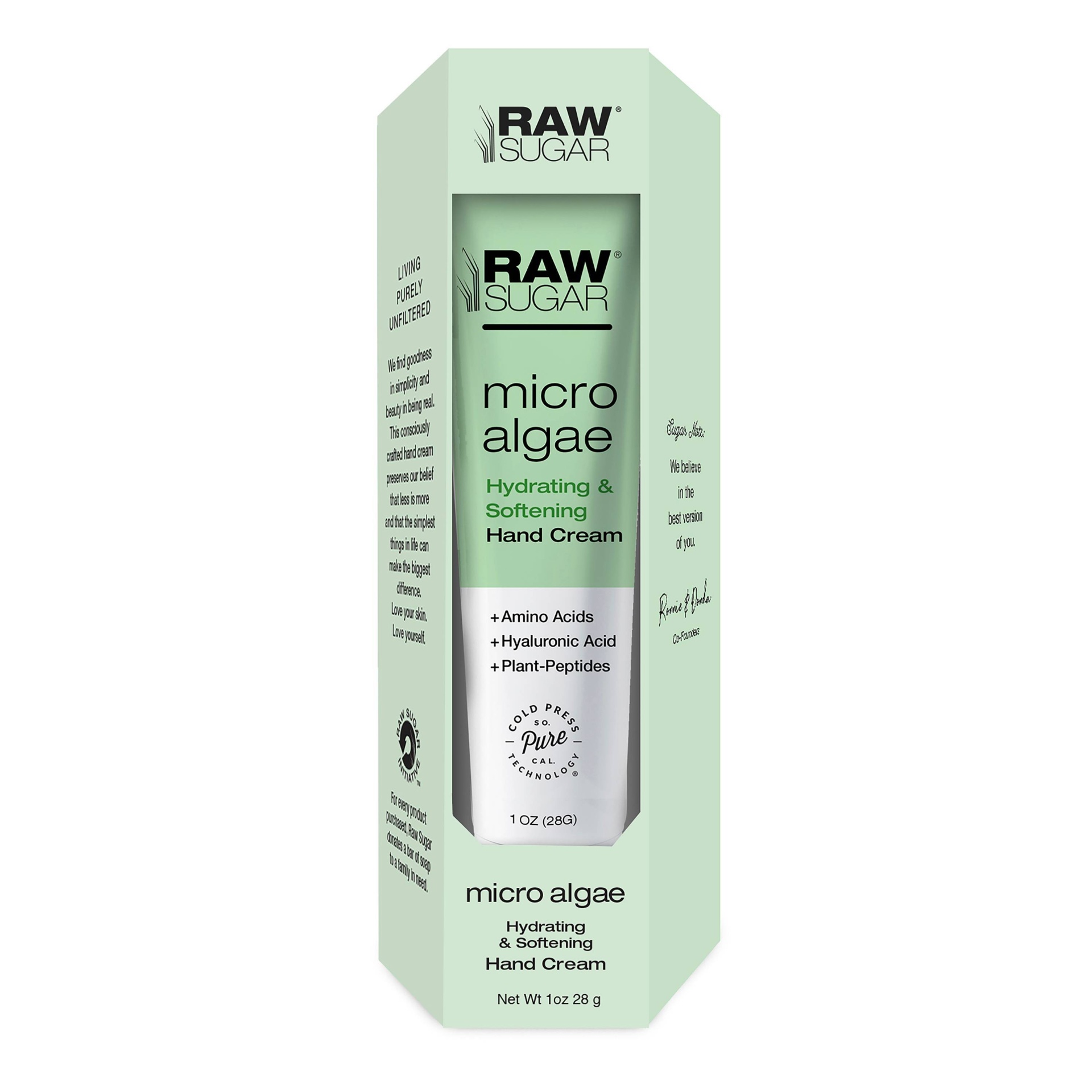 slide 1 of 2, Raw Sugar Micro Algae Hydrating & Softening Hand Cream, 1 oz