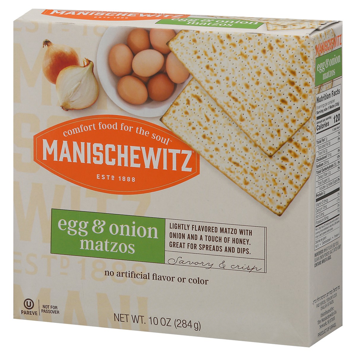 slide 3 of 9, Manischewitz Egg & Onion Matzos 10 oz, 10 oz