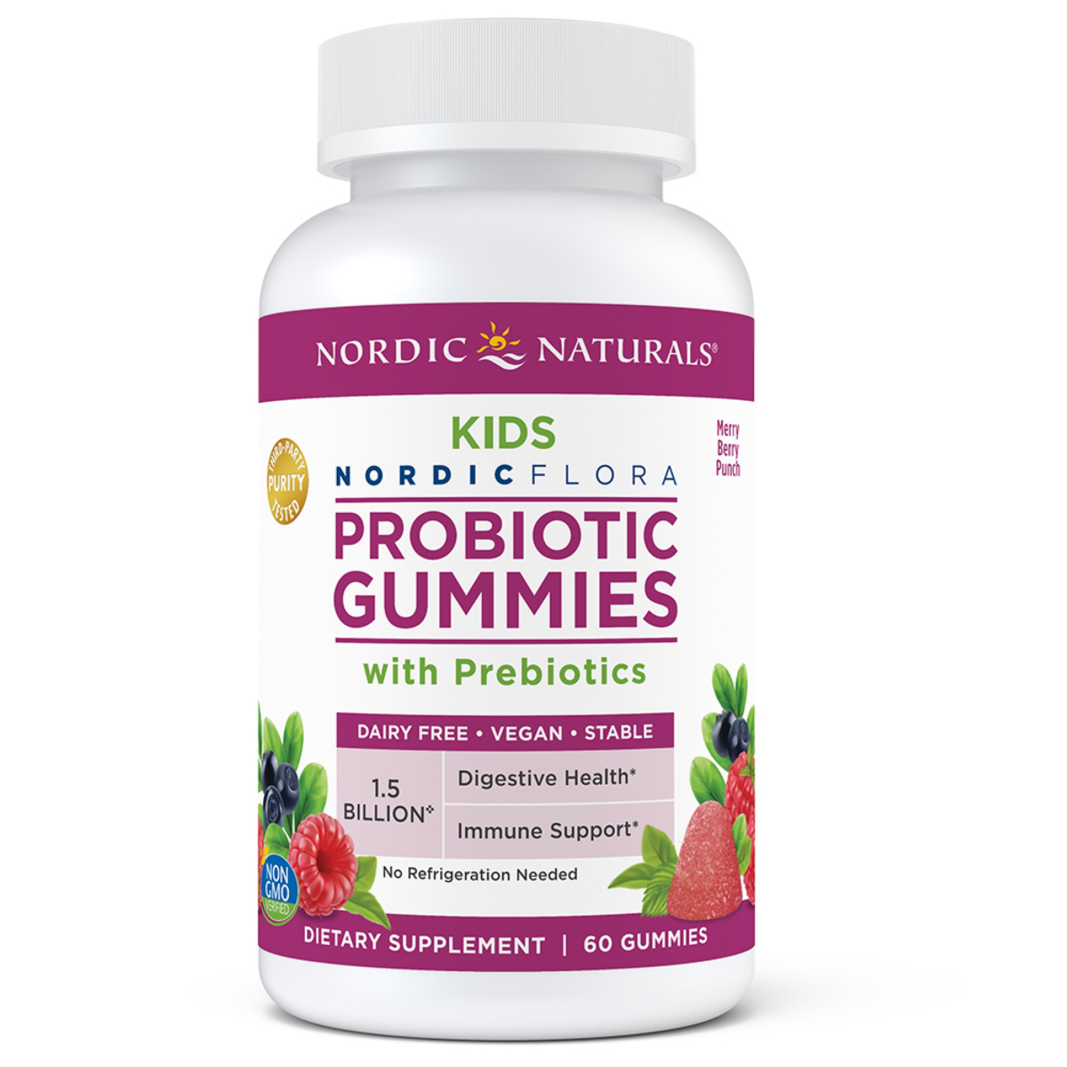 slide 2 of 3, Nordic Naturals Kids Flora Probiotic Gummies, 60 ct