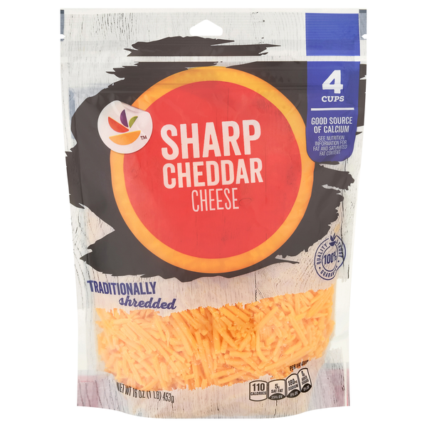 slide 1 of 1, Shredded Cheese Cheddar Sharp, 16 oz