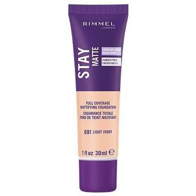 slide 1 of 1, Rimmel Stay Matte Liquid Mousse Foundation - 091 Light Ivory, 1 fl oz