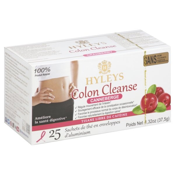 slide 1 of 1, Colon Cleanse Hyleys Colon Cleanse Cranberry Tea Bags, 25 ct