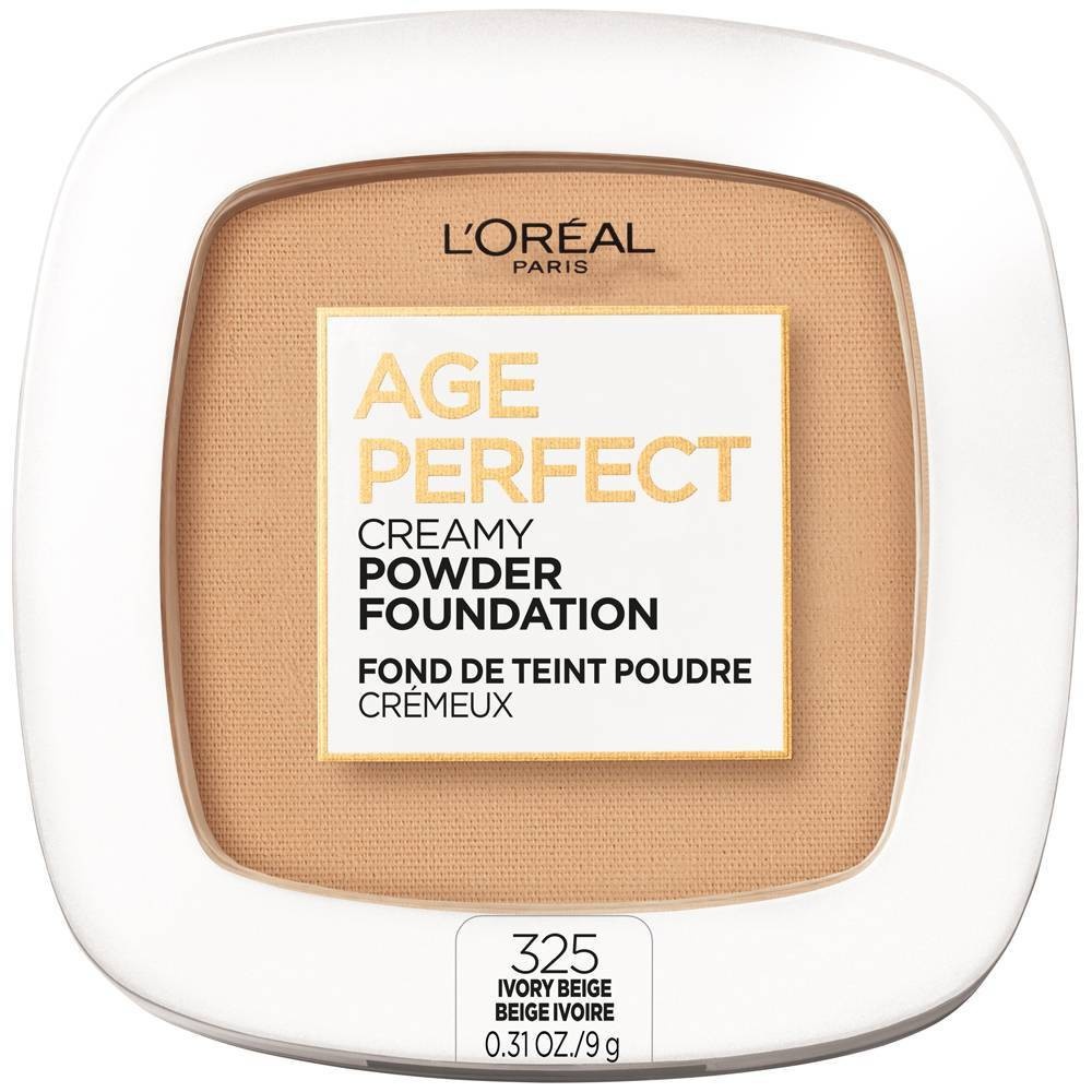 slide 1 of 4, L'Oréal Age Perfect Creamy Powder Foundation With Minerals, Ivory Beige, 0.31 oz