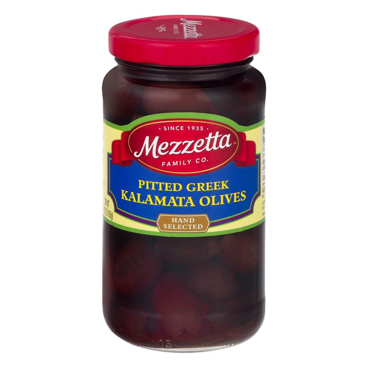 slide 1 of 1, Mezzetta Pitted Greek Kalamata Olives, 5.75 oz Dr. Wt., 